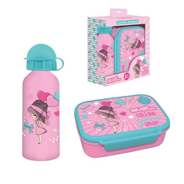 Ensemble lunch fille coeur
